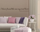 I have found the one my soul loves. I Have Found Quotes Wall Decal Love Vinyl Art Stickers